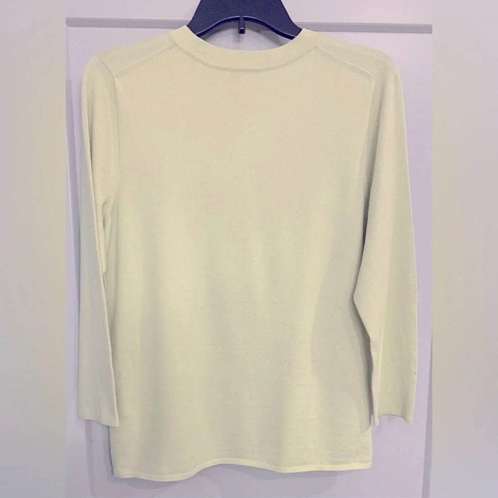 Vince Stretch Knit Sweater Light Green Size Large Minimalist Lightweight NWOT